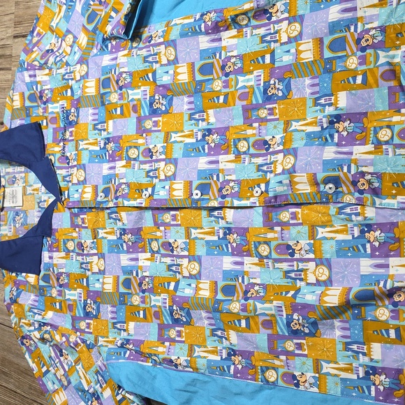 Walt Disney World 50th Anniversary Mickey Mouse Retro Camp Unisex Bowling Shirt - Picture 4 of 8